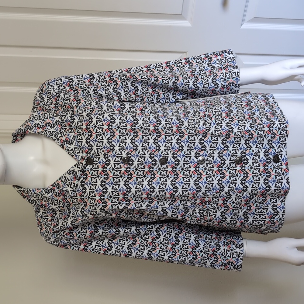 Christopher & Banks® Multicolor 'Shacket' SzL ButtonUp or Open Front w Pockets